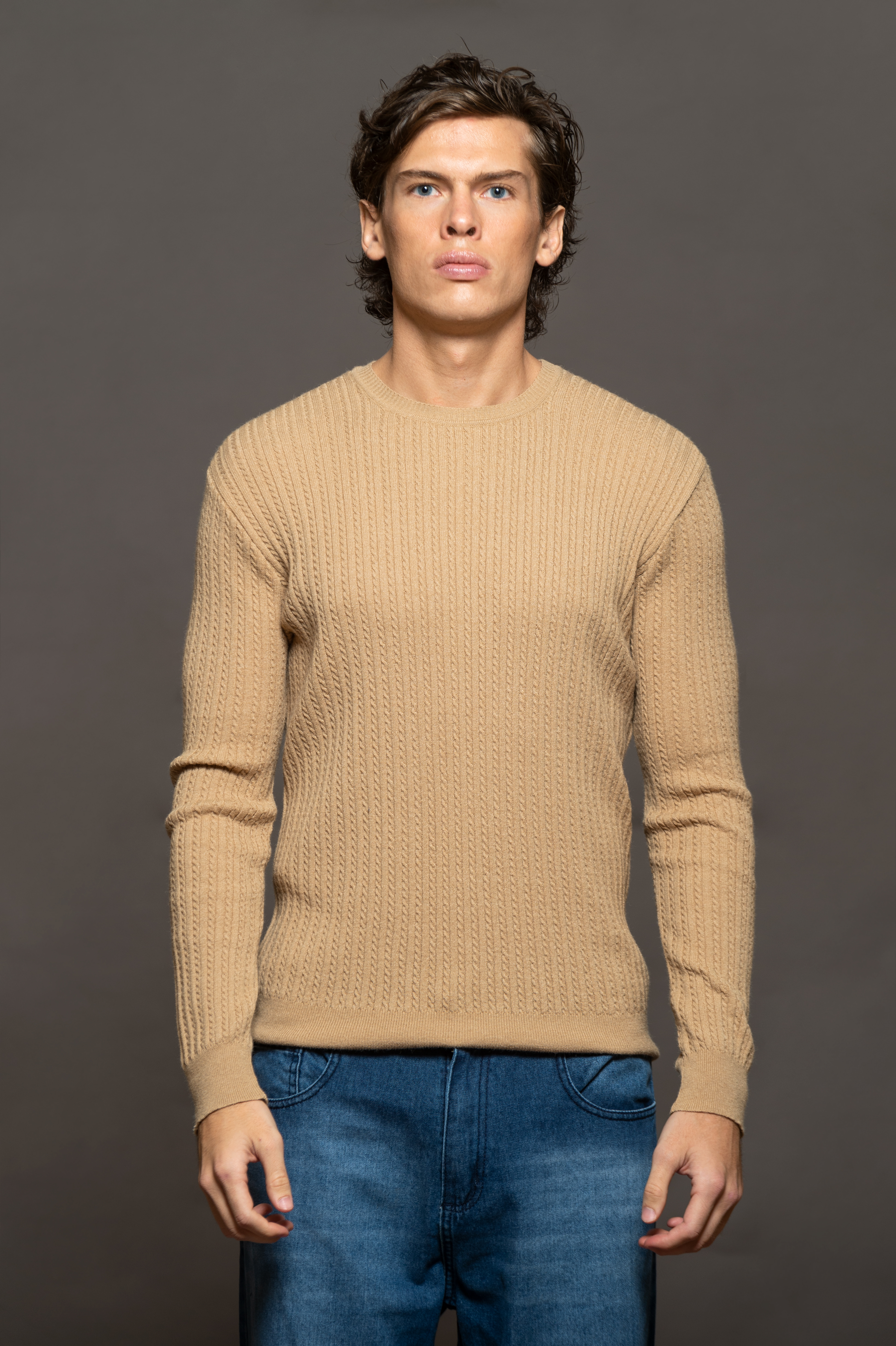 5246CA - SWEATER IRISH CAMEL